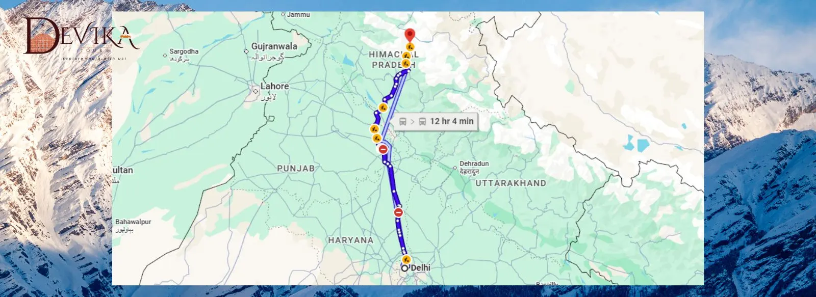 Best Routes for Delhi to Manali Road Trip